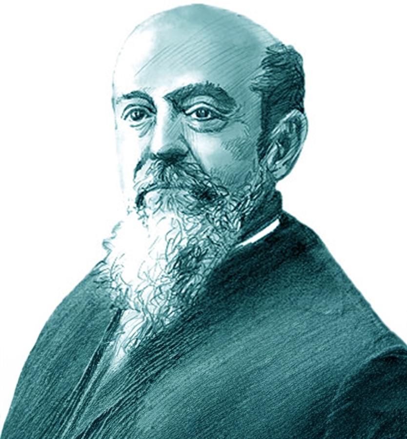 Portrait gravé de Vilfredo Pareto, sociologue et économiste italien, 1848-1923.